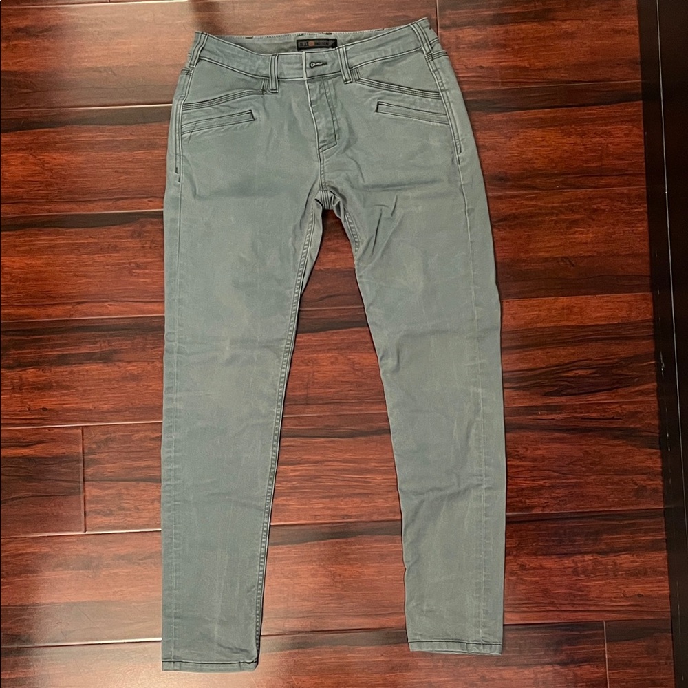 5.11 Tactical Green Skinny Pants Size 8